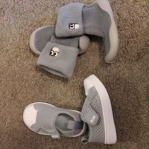 2 pairs of 2 Tiny Feet Toddler shoes